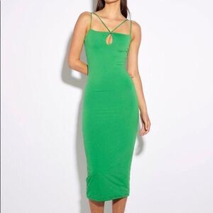 ASOS Effie Kats Leoni Jungle Green Midi Dress
